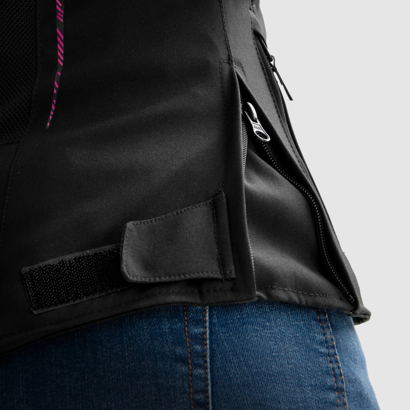 Sieviešu Rebelhorn Jax Black and Pink motocikla jaka
