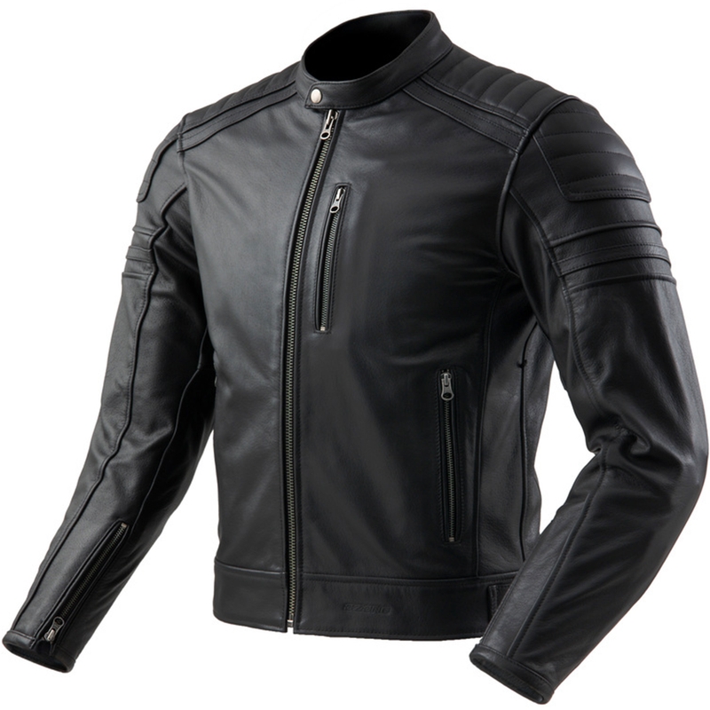 Ozone Colt ādas motocikla jaka, melna