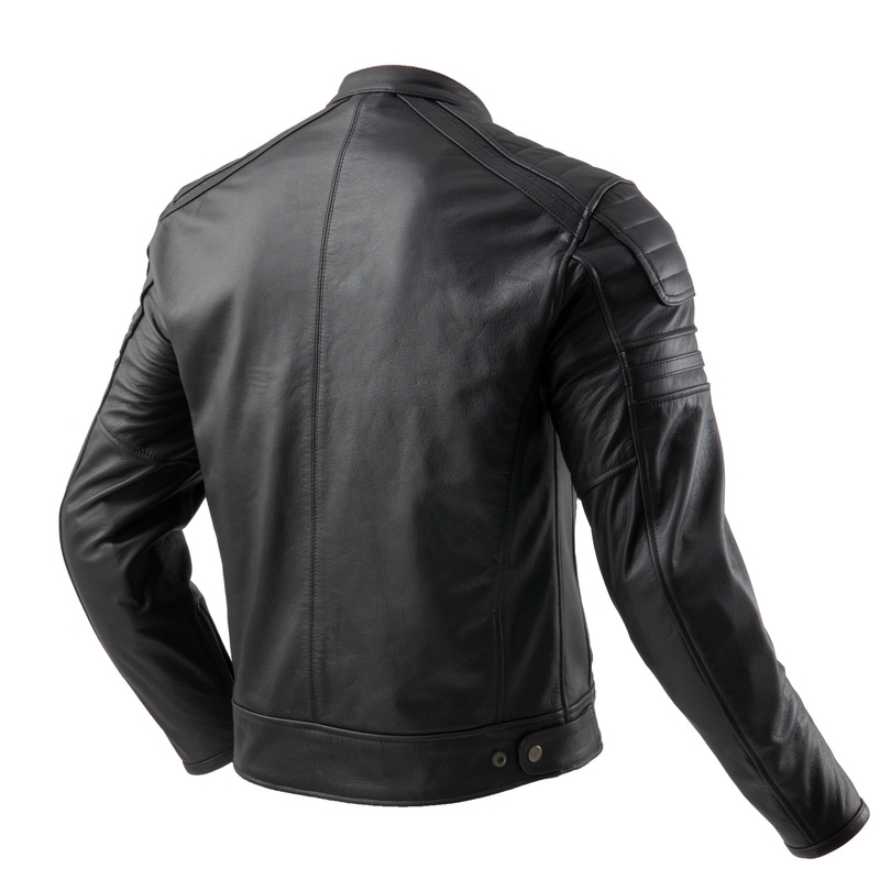 Ozone Colt ādas motocikla jaka, melna