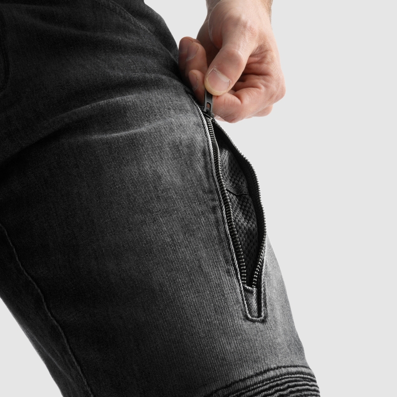 Rebelhorn Vandal Mono Washed Black Motocikla džinsi