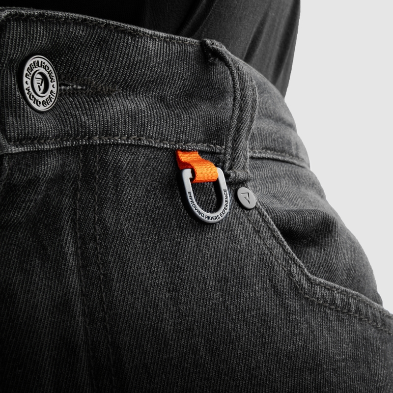 Rebelhorn Vandal Mono Washed Black Motocikla džinsi