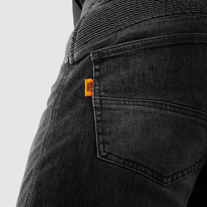 Rebelhorn Vandal Mono Washed Black Motocikla džinsi