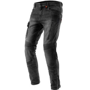 Rebelhorn Vandal Mono Long Biker Jeans mazgātas melnas krāsas džinsi