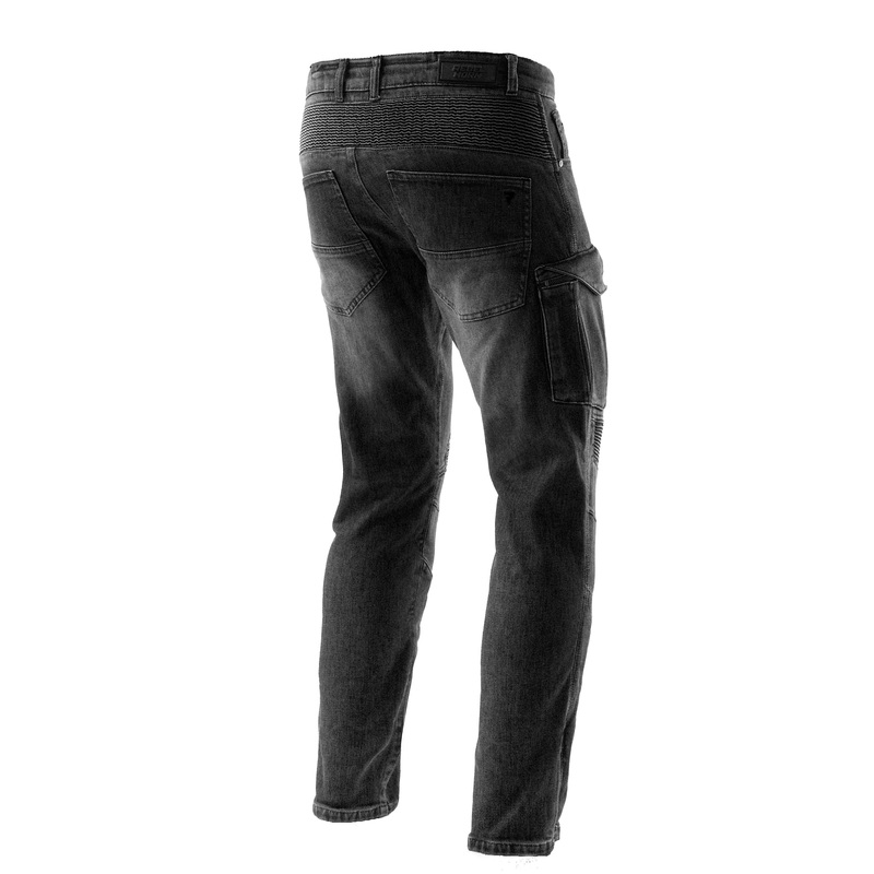 Rebelhorn Vandal Mono Long Biker Jeans mazgātas melnas krāsas džinsi
