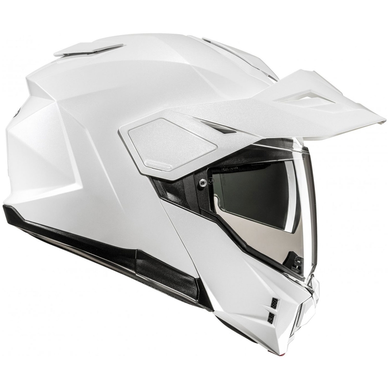 HJC i80 Solid perlamutra balta flip-up motociklu ķivere