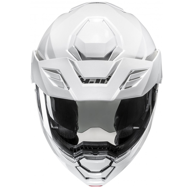 HJC i80 Solid perlamutra balta flip-up motociklu ķivere