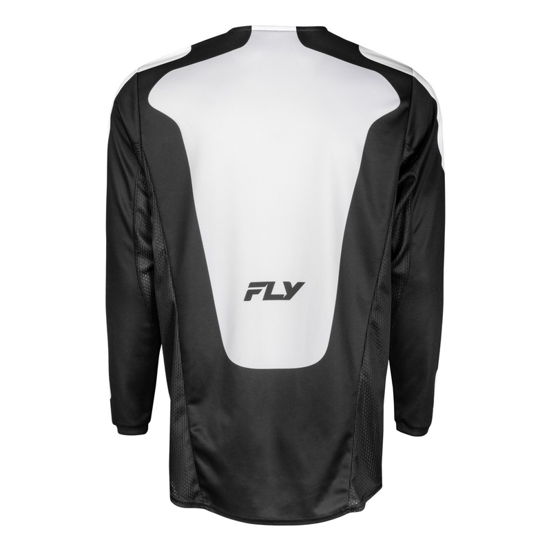 Motokrosa krekliņš FLY Racing Kinetic Sym melns un balts
