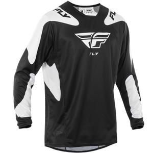 Motokrosa krekliņš FLY Racing Kinetic Sym melns un balts