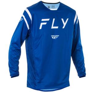 Motokrosa krekliņš FLY Racing Kinetic Centre zilā un baltā krāsā