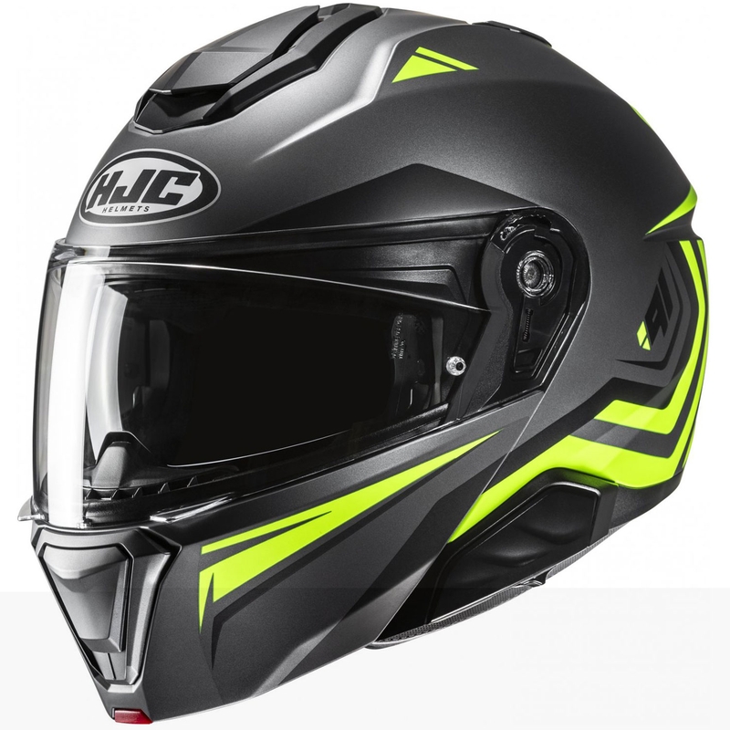 Flip-up motociklu ķivere HJC i91 Tricus MC3HSF melns-fluo dzeltens
