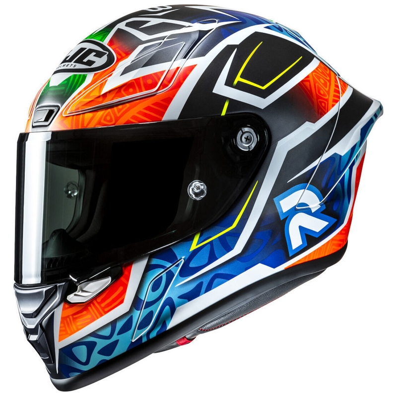 Integrální helma na motorku HJC RPHA 1 Binder Replica MC27SF černo-oranžovo-modrá