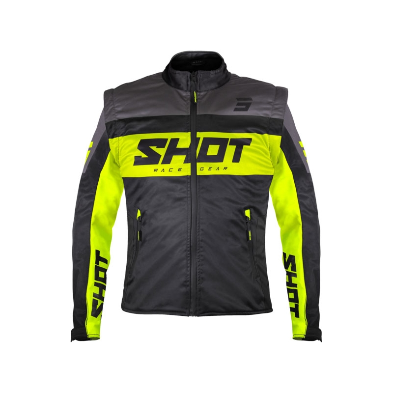 Softshell jaka Shot Softshell Lite melns-fluo dzeltens