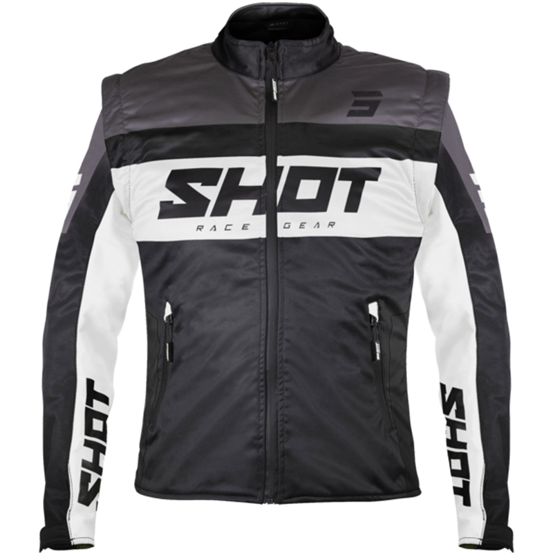 Softshell jaka Shot Softshell Lite melnā un baltā krāsā