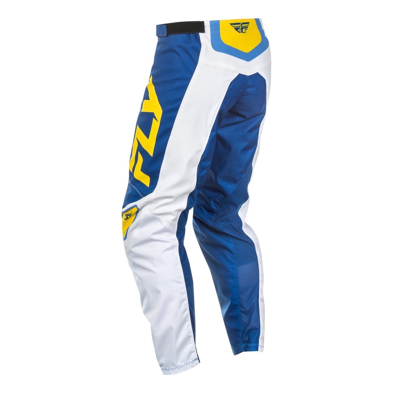 Motokrosa bikses FLY Racing F-16 white-blue-yellow