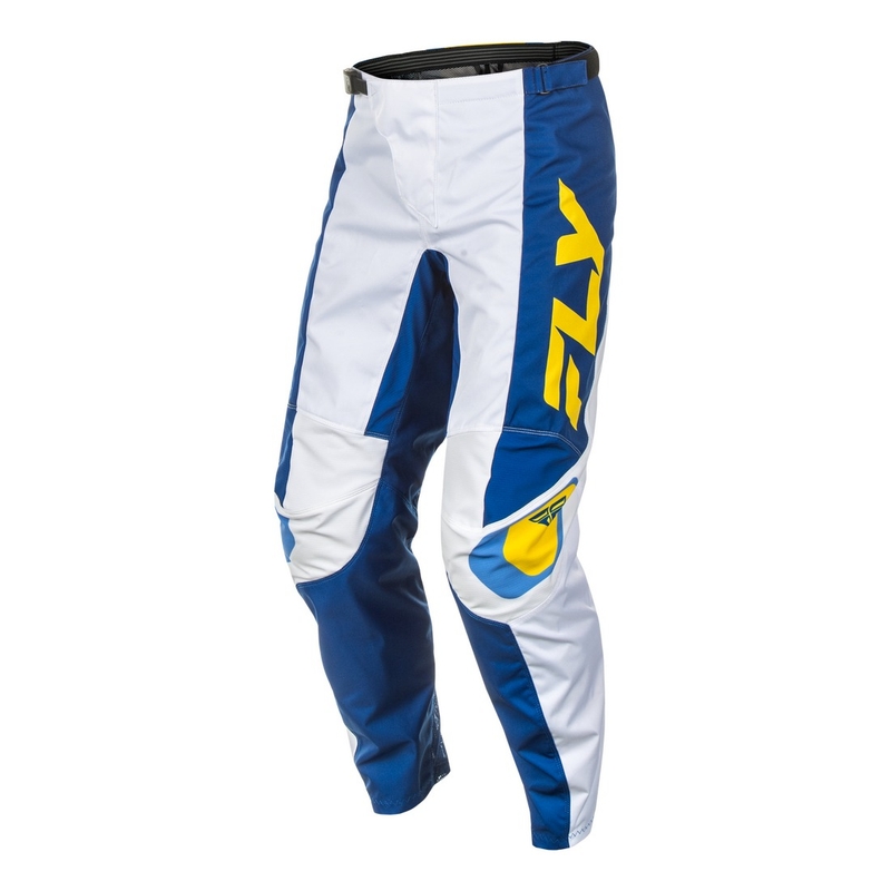 Motokrosa bikses FLY Racing F-16 white-blue-yellow