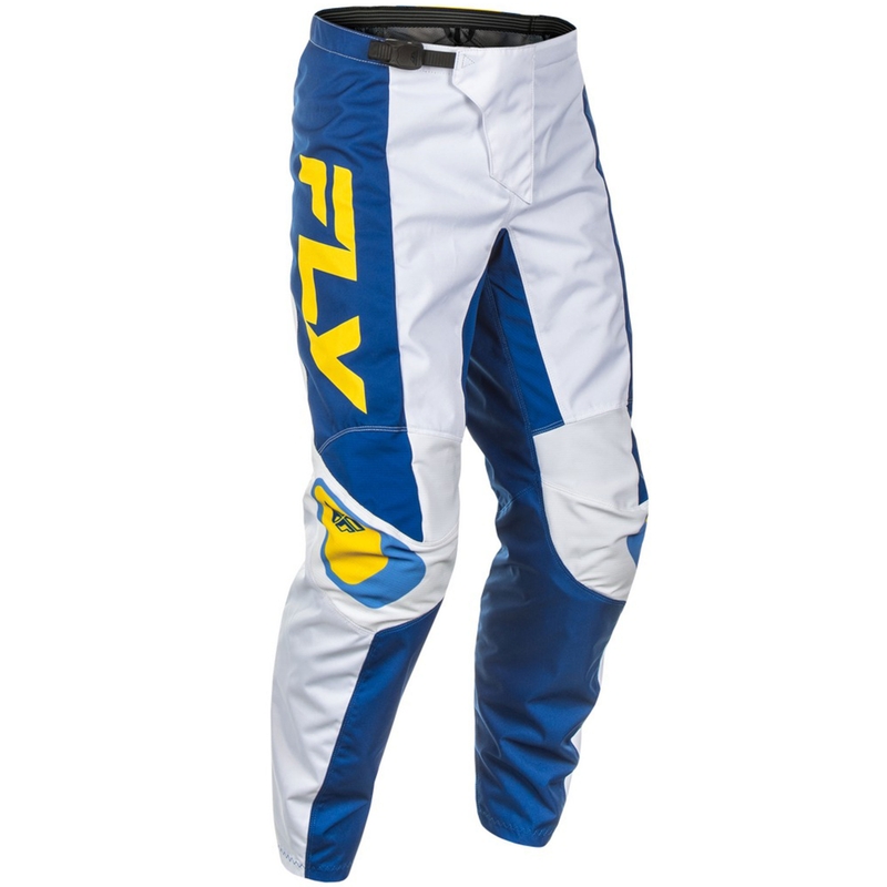 Motokrosa bikses FLY Racing F-16 white-blue-yellow