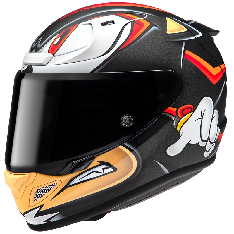 Integrēta motocikla ķivere HJC RPHA 12 Shadow The Hedgehog MC1SF melns-arkanīgi oranžs izpārdošana