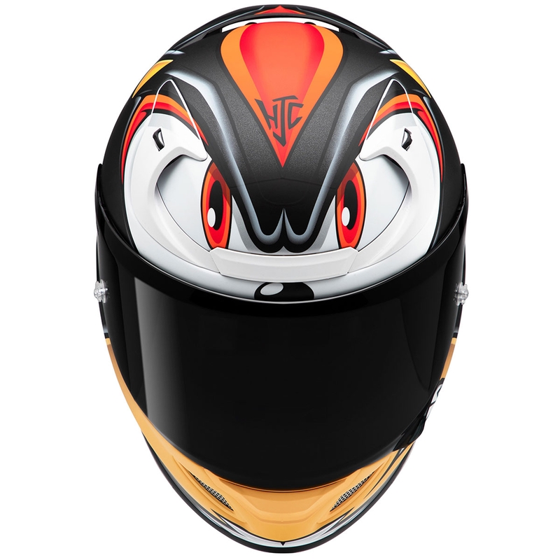 Integrēta motocikla ķivere HJC RPHA 12 Shadow The Hedgehog MC1SF melns-arkanīgi oranžs izpārdošana