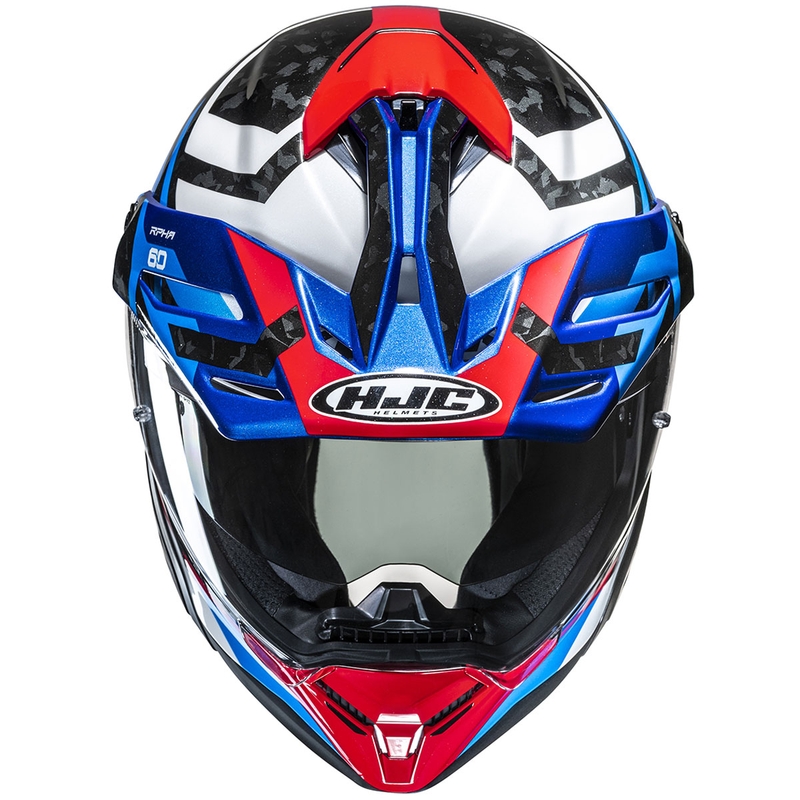 Enduro motociklu ķivere HJC RPHA 60 Dakar MC21 zili-melni-balti
