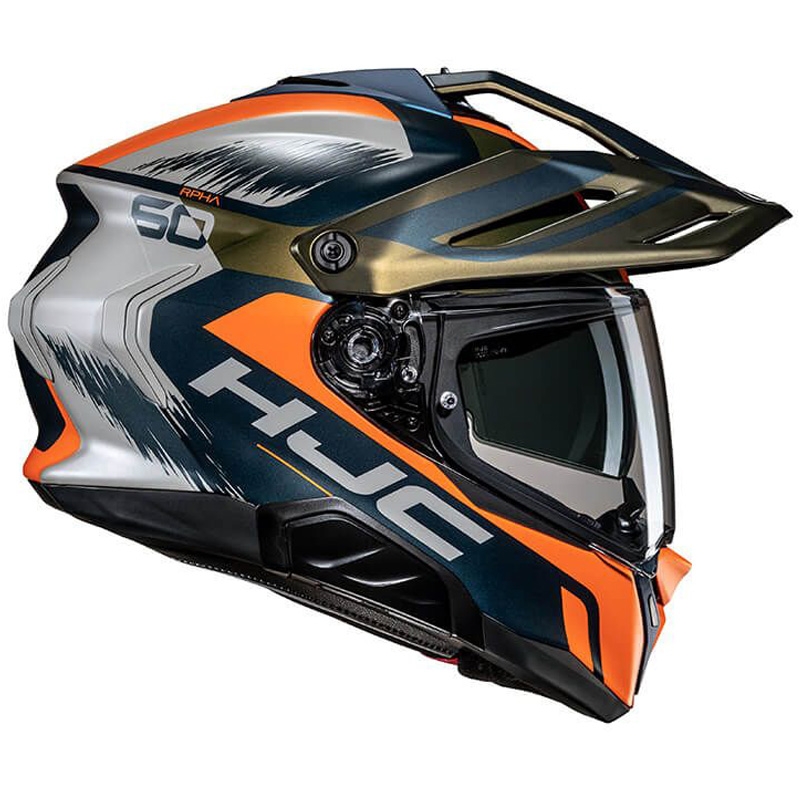 Enduro motociklu ķivere HJC RPHA 60 Quid MC47SF zili-pelēki-oranža