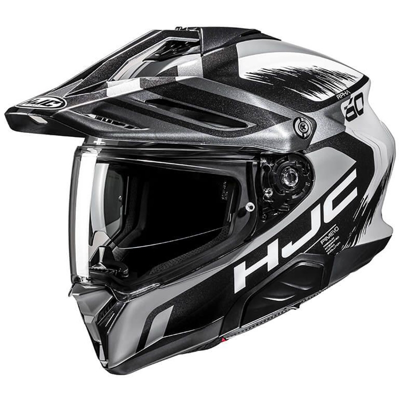 Enduro motociklu ķivere HJC RPHA 60 Quid MC5 pelēk-melk-balts