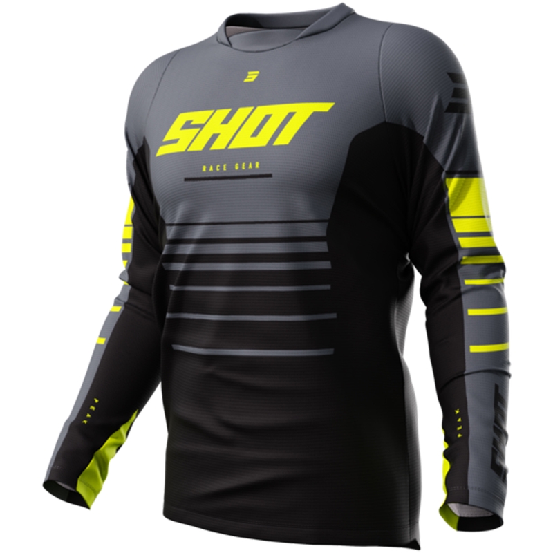 Motokrosa krekliņš Shot Devo Peak fluo dzeltens izpārdošana