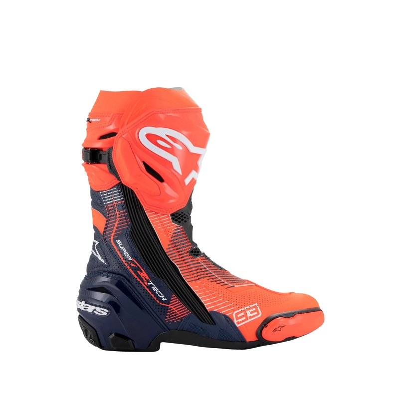 Alpinestars Supertech R Vented limited edition MM93 Marc Marquez fluo sarkani-zili-melni motocikla zābaki