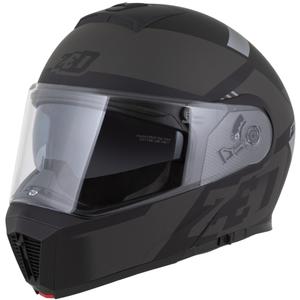 Flip-up motociklu ķivere ZED F19 matēta, melni pelēka