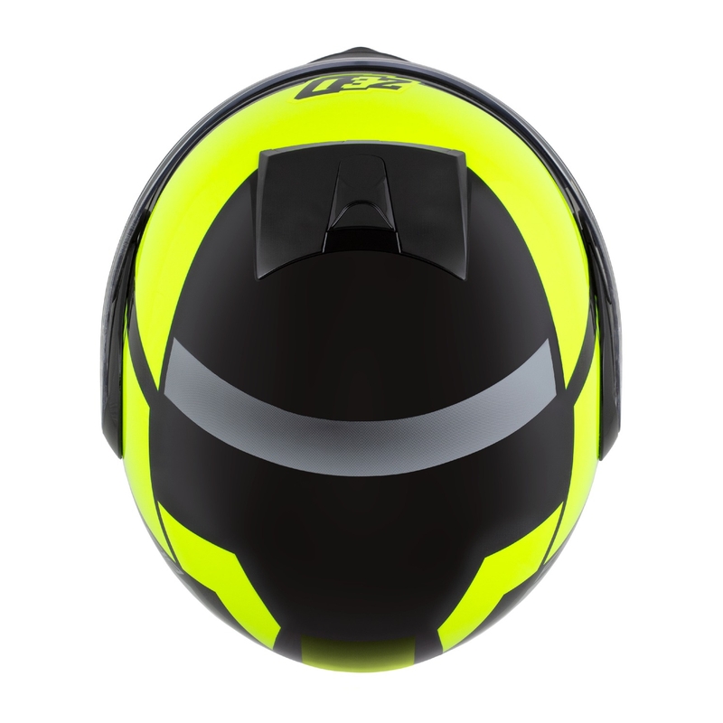 Flip-up motociklu ķivere ZED F19 melns-fluo dzeltens