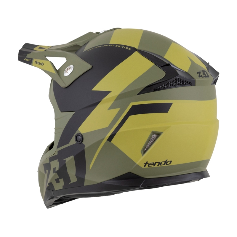 Bērnu motokrosa ķivere ZED X1.9 Tendo tumši zaļš-skaidri zaļš