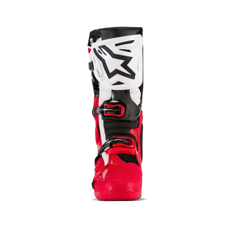 Alpinestars Tech 10 Enduro sarkani-melni-balti motocikla zābaki