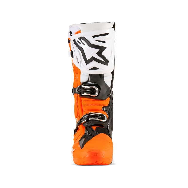 Alpinestars Tech 10 Enduro fluo oranži-melni-balti motocikla zābaki