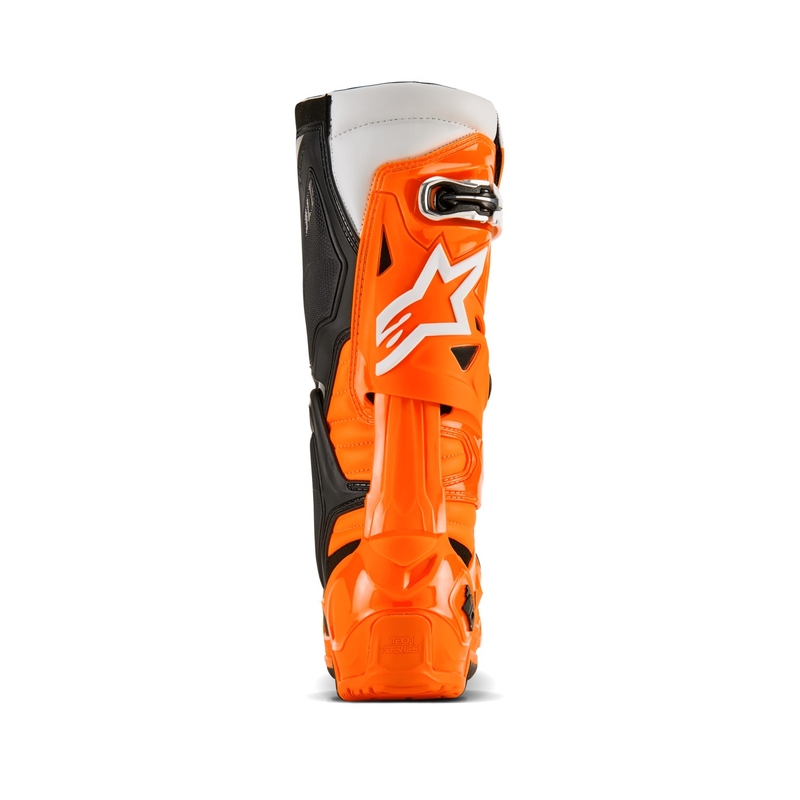 Alpinestars Tech 10 Enduro fluo oranži-melni-balti motocikla zābaki