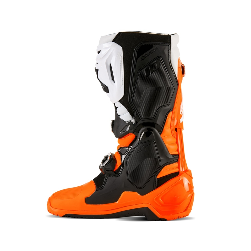 Alpinestars Tech 10 Enduro fluo oranži-melni-balti motocikla zābaki