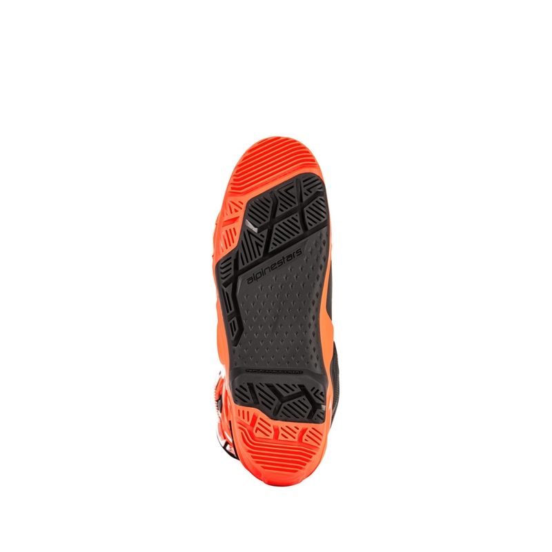 Alpinestars Tech 10 Enduro fluo oranži-melni-balti motocikla zābaki