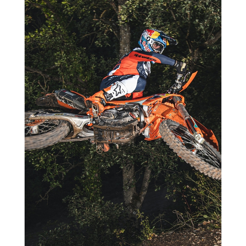 Alpinestars Tech 10 Enduro fluo oranži-melni-balti motocikla zābaki
