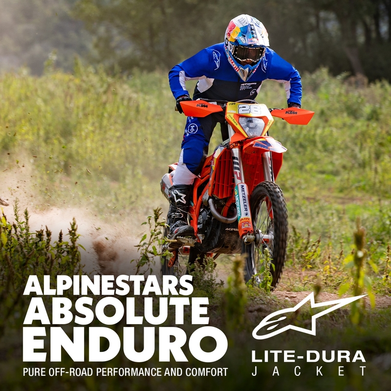 Alpinestars Lite Dura Softshell jaka zilā un baltā krāsā