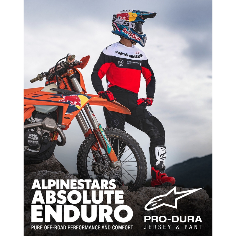 Alpinestars PRO-Dura motokrosa bikses melnā un baltā krāsā