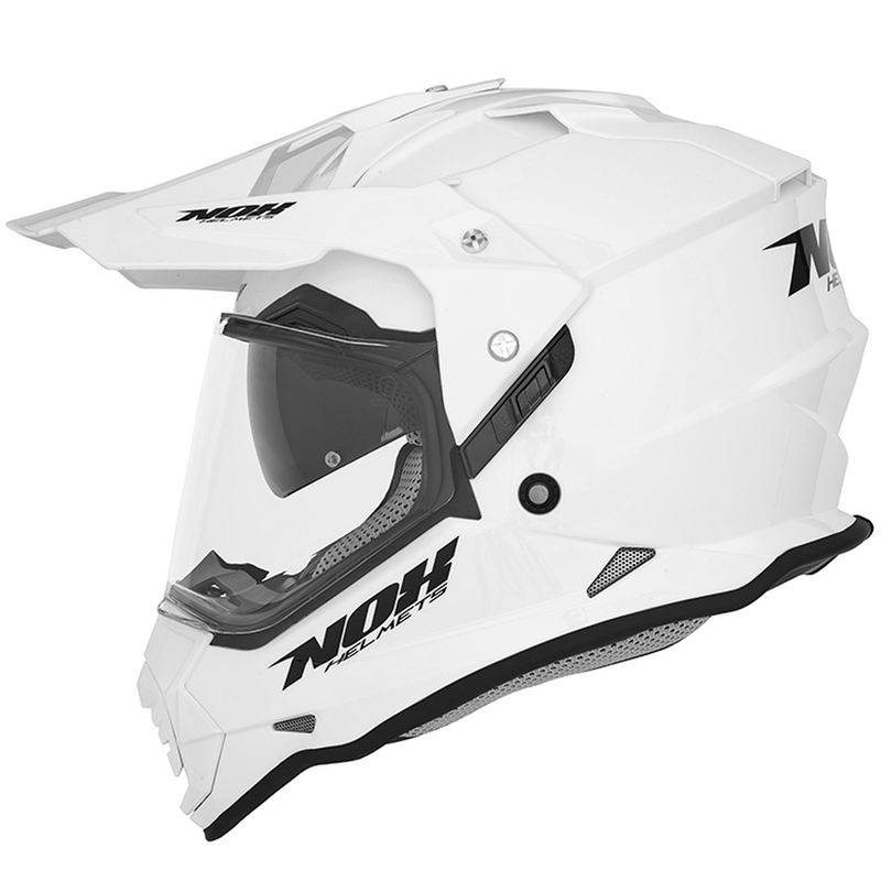 Enduro ķivere NOX N312 perlamutra balta
