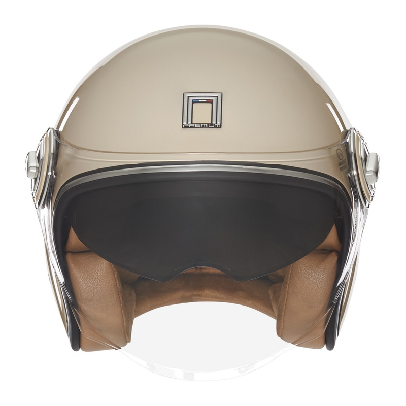 Atvērtā moto ķivere NOX PREMIUM Heritage bēšs