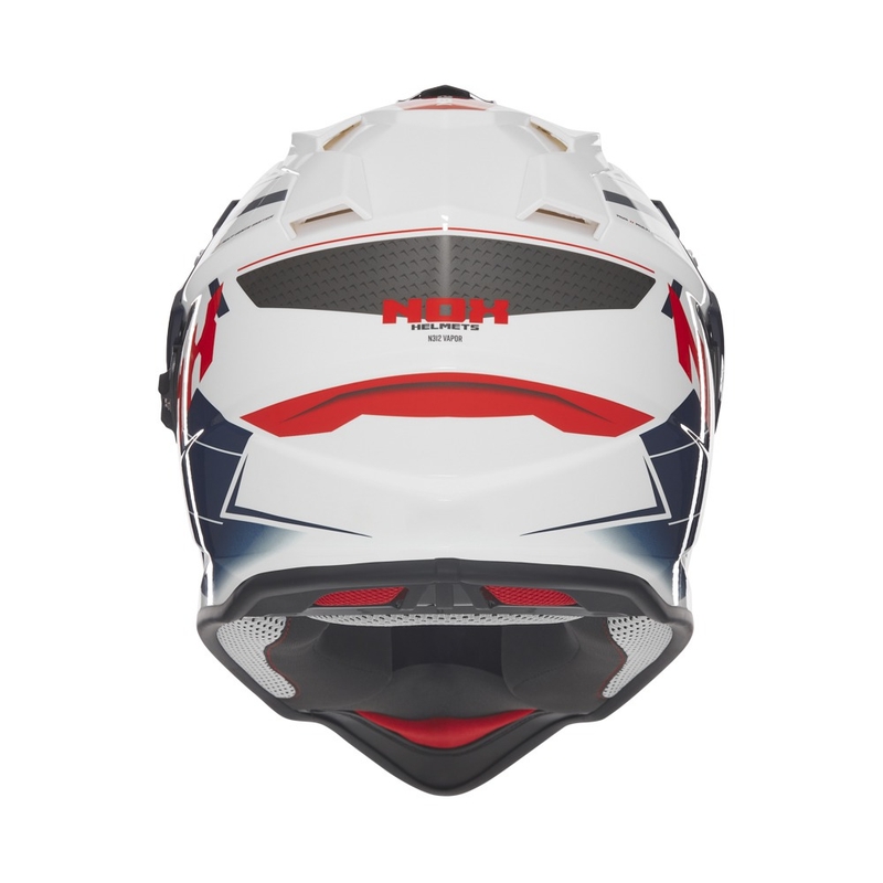 Enduro motociklu ķivere NOX N312 Vapor white-black-blue