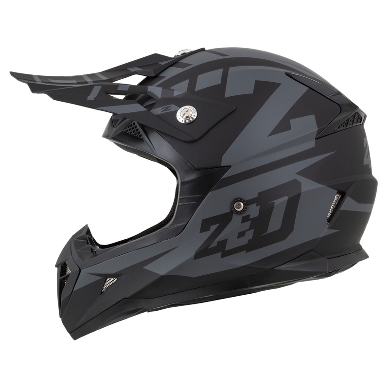 Motokrosa ķivere motociklam ZED X1.9 Targa matēta pelēki melna