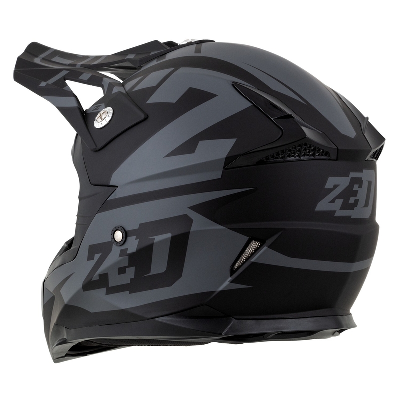 Motokrosa ķivere motociklam ZED X1.9 Targa matēta pelēki melna