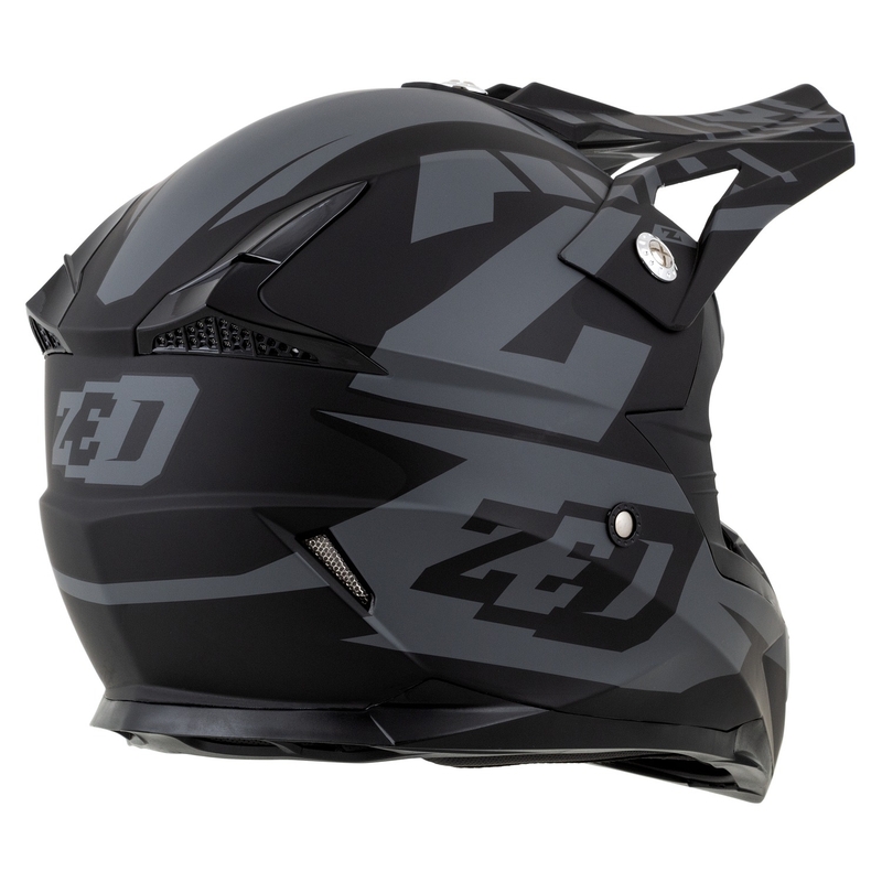 Motokrosa ķivere motociklam ZED X1.9 Targa matēta pelēki melna