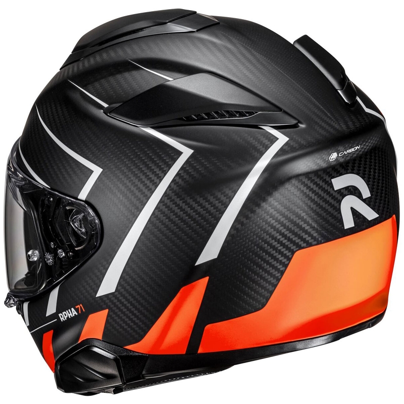 Integrālā motociklista ķivere HJC RPHA 71 CARBON Cano MC6HSF melni oranžā krāsā izpārdošana