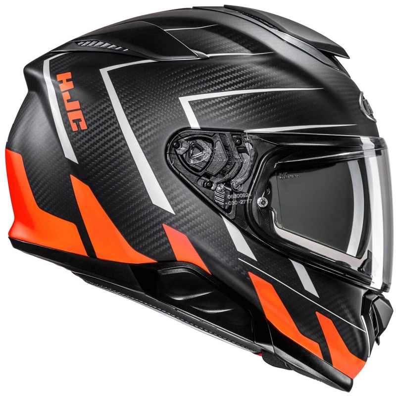 Integrālā motociklista ķivere HJC RPHA 71 CARBON Cano MC6HSF melni oranžā krāsā izpārdošana