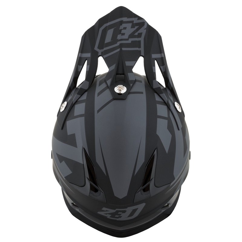 Bērnu motokrosa ķivere motociklam ZED X1.9D Targa matēta pelēk- melna