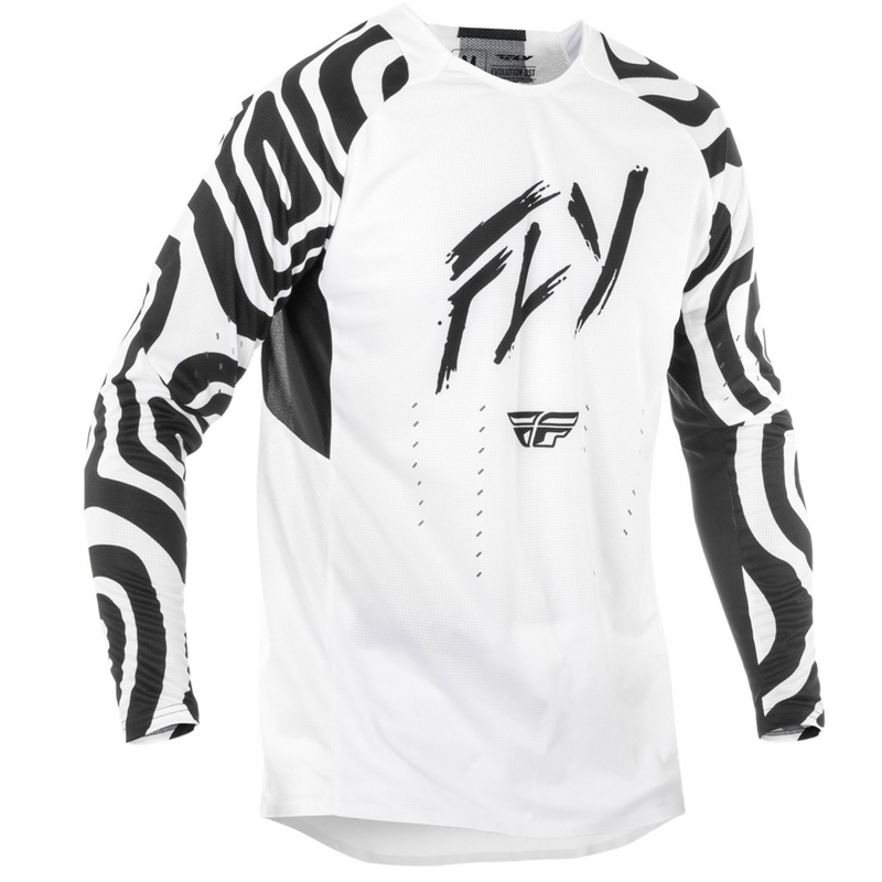 Motokrosa krekliņš FLY Racing Evolution balts-melns
