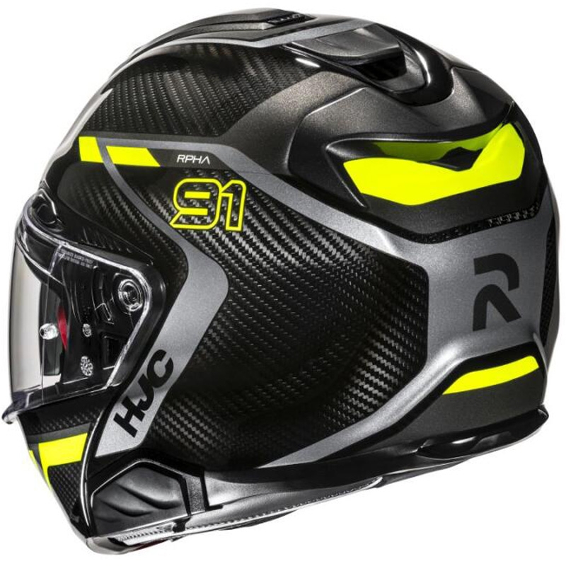 Saliekamā moto ķivere HJC RPHA 91 CARBON Lagos MC3H melns-fluo dzeltens