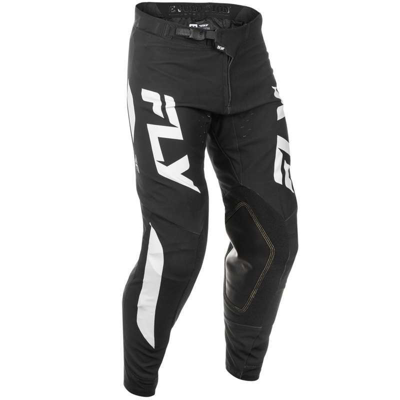 FLY Racing Evolution motokrosa bikses melns-balts-violets